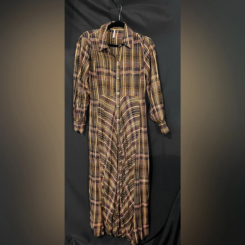 Free People Sadie Plaid Maxi Dress - Picture 4 of 6